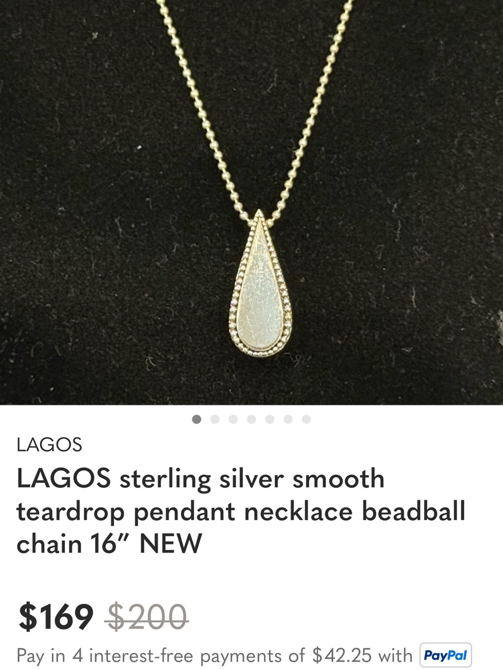 LAGOS
Sterling Silver
Smooth Small
Teardrop Pendant
Necklace
